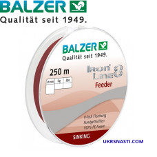 Шнур Balzer Iron Line Feeder 8Х диаметр 0.12мм размотка 250м бордовый